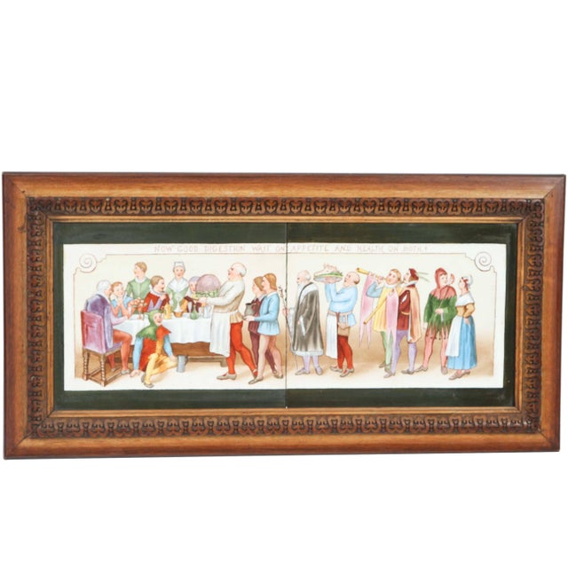 Vintage Framed Tile Painting of Macbeth Scene For Sale - Image 10 of 10