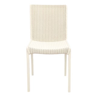 Vintage White Wicker Chair from Lloyd Loom, Italy For Sale