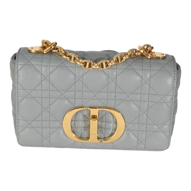 Blue Supple Calfskin Small Caro Chain Bag For Sale