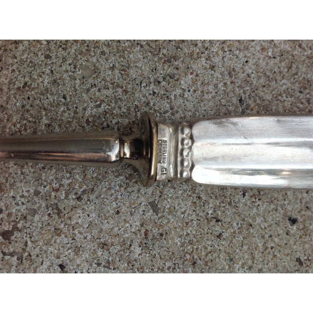 Mid 20th Century Georg Jensen Cheese Plane Slicer Sterling Handle Ss Blade Acorn Pattern For Sale - Image 12 of 13