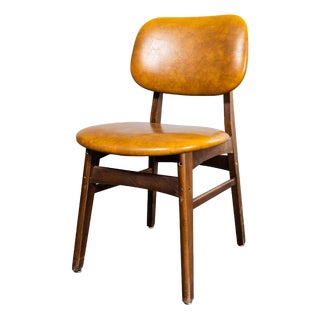 Large French Oak Upholstered Dining Chair, 1970s For Sale