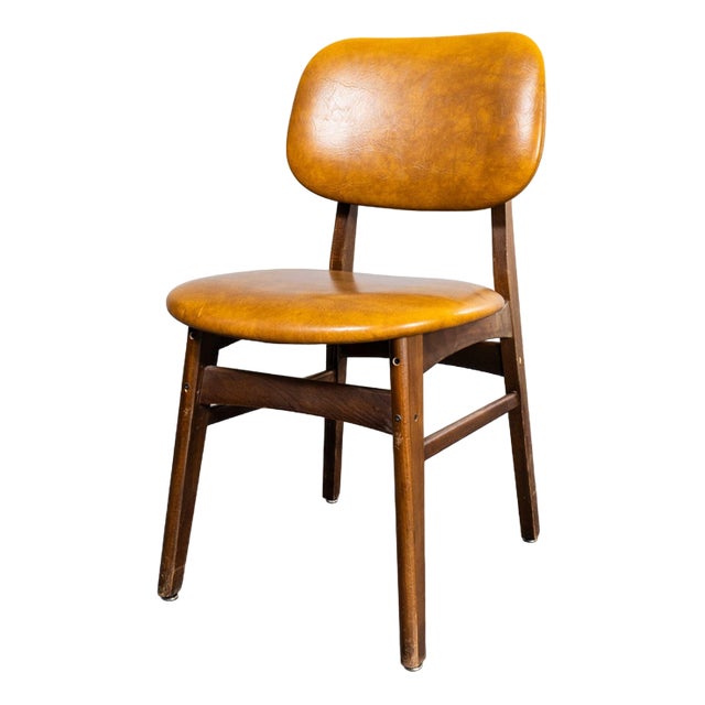 Large French Oak Upholstered Dining Chair, 1970s For Sale
