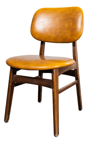 Large French Oak Upholstered Dining Chair, 1970s