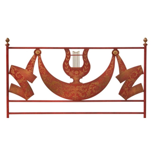 Niermann Weeks Empire Style Tole Handpainted Queen Bed Frame. Red. Empire Neo-Classical Style. King version selling for...