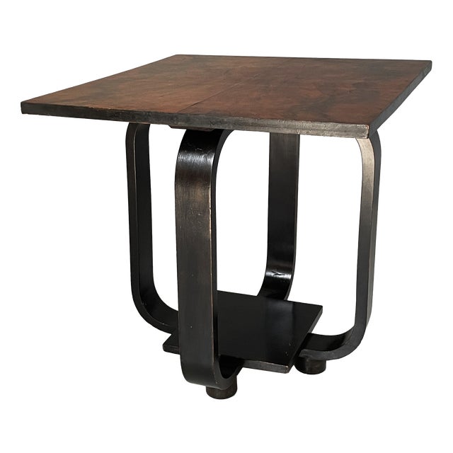 Art Deco Italian Coffee Table in Wood and Black Wood, 1930s For Sale