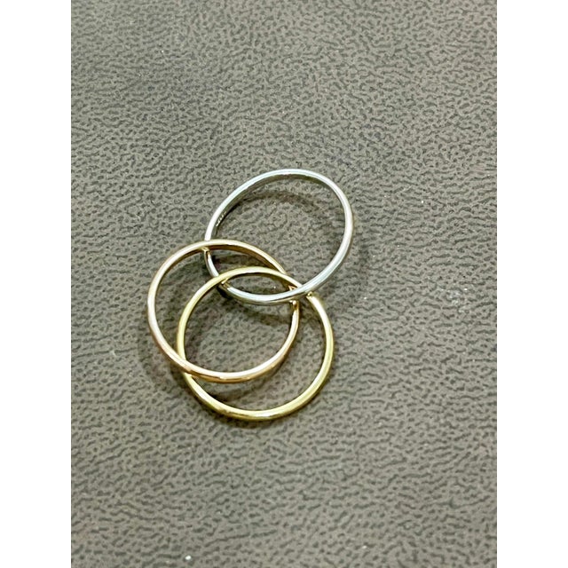 Trinity Tri-Color White, Yellow Gold & Rose, 14 Karat Gold Rolling Rings Italy Ring Size Size 6 Materials 14k Yellow Gold,...