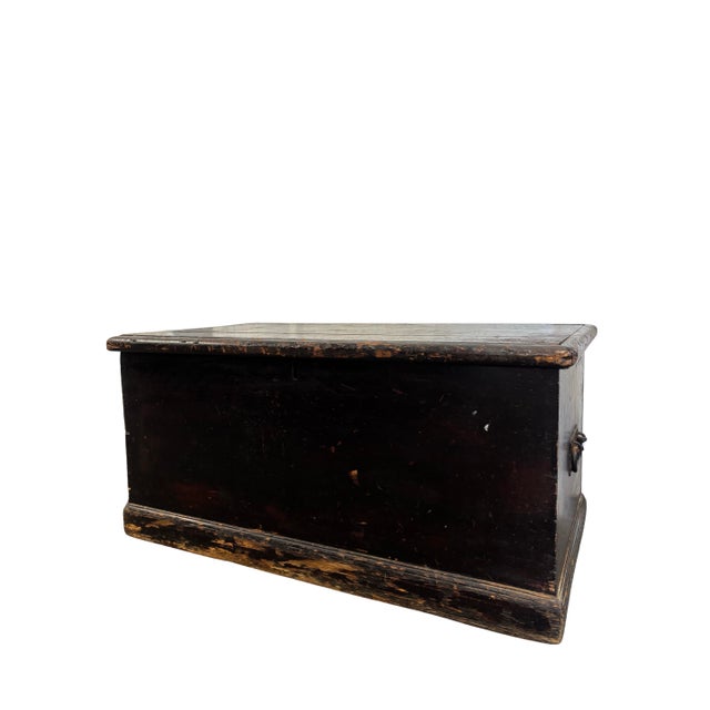 A wonderful and character-rich 19th century English pine blanket box, showcasing the honest craftsmanship and timeless...
