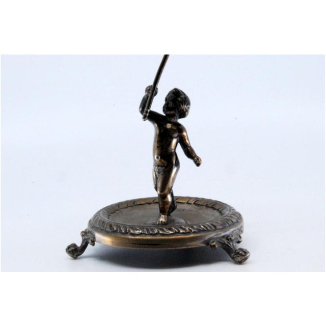 Silver Toothpick Holder with Child For Sale - Image 4 of 11