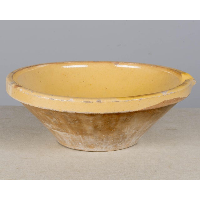 Yellow French Country Yellow Glazed Earthenware Tian Bowl, Rustic Provence For Sale - Image 8 of 11