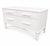 Mid-Century Modern Whitecraft Vintage Coastal White Bamboo & Wood Low 4-Drawer Dresser For Sale - Image 3 of 6