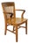 Antique Quartersawn Oak Library Bankers Desk Arm Chair For Sale