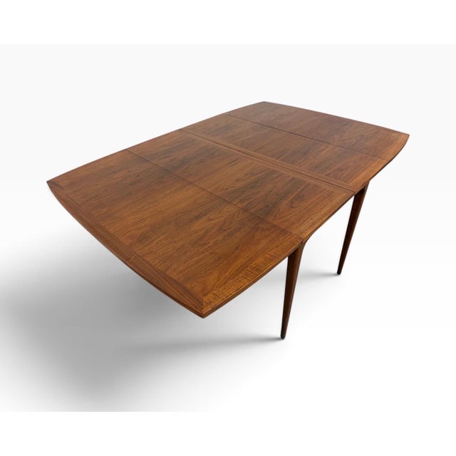 Mid-Century Modern Lane Rhythm Drop-Leaf Walnut Dining Table W/Leaves For Sale In Philadelphia - Image 6 of 15