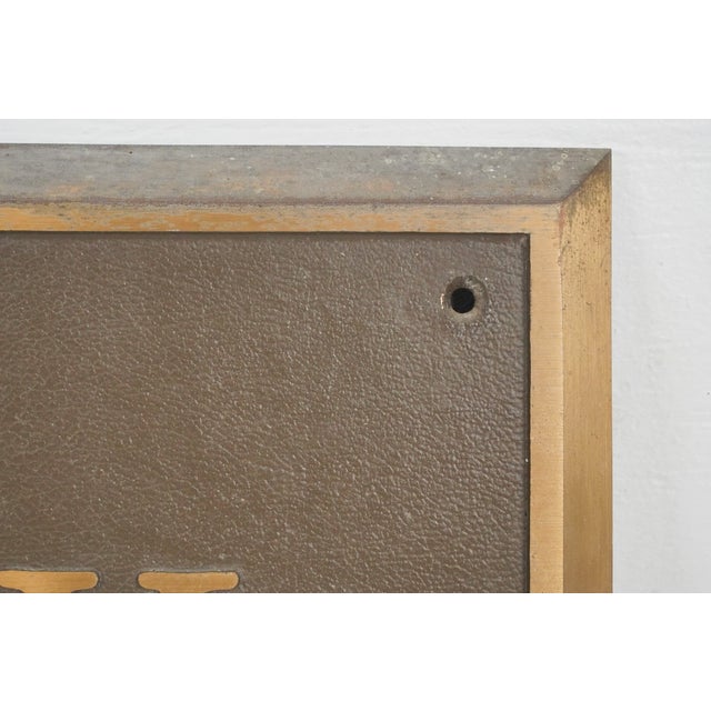 Reclaimed Willow Oak Cast Bronze Building Dedication Plaque For Sale - Image 4 of 8