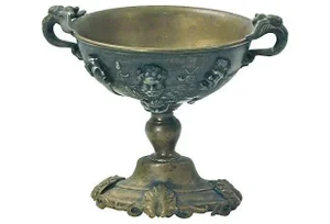 Antique Italian Brass and Bronze Goblet