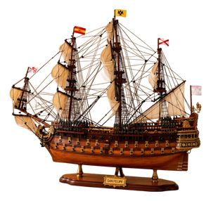 Exquisite Handcrafted 17th Century San Felipe Spanish Galleon Model – Museum Quality Nautical Decor