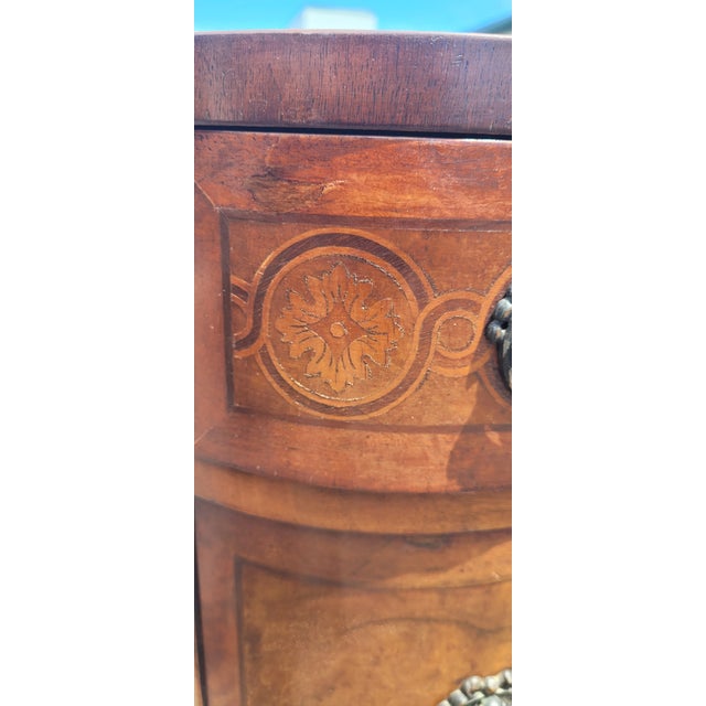 Pair 1920s Tall Oval French End Table Night Stands For Sale - Image 4 of 18