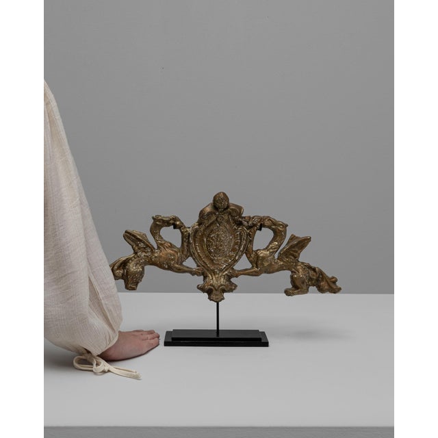 This 19th-century French plaster architectural element showcases the ornate decorative vocabulary of the period, now...