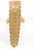 A pair of curved, solid brass drapery tiebacks from the "Empire" line created by the legendary Parisian firm, Houlès....