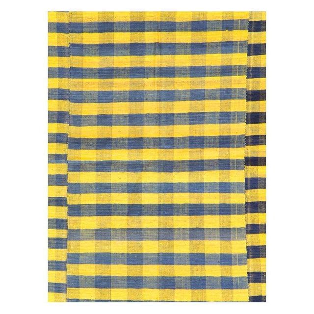 A vintage Turkish flat-weave Kilim accent rug handmade during the mid-20th century. Measures: 5' 11" x 8' 6"