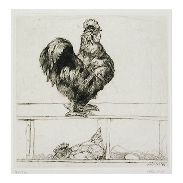 1981 Sigmund Abeles Cock of the Roost Etching For Sale