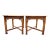 1970s Pair Glass Top Side Tables With Fretwork For Sale