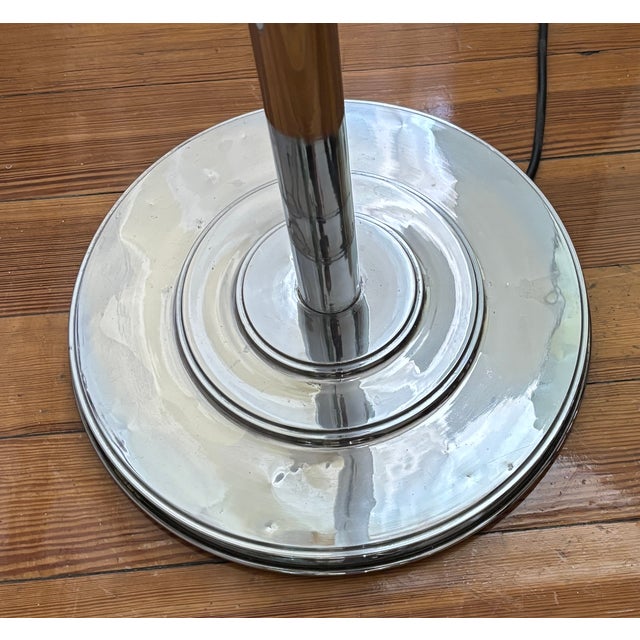 Art Deco Floor Lamp with Rose-Colored Glass, 1920s For Sale - Image 6 of 8