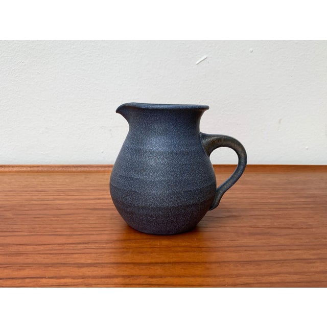 Vintage German Blue Ceramic Jug, 1970s For Sale - Image 4 of 18
