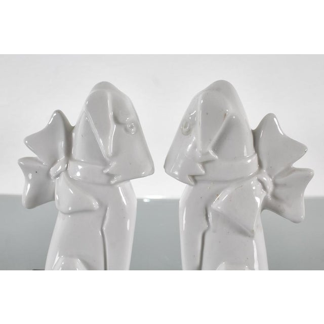 Ceramic Mid-Century White Porcelain Dogs, Italy, 1970s, Set of 2 For Sale - Image 7 of 10
