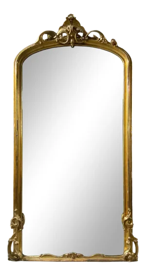 Antique Pier Mirror Gilt Victorian