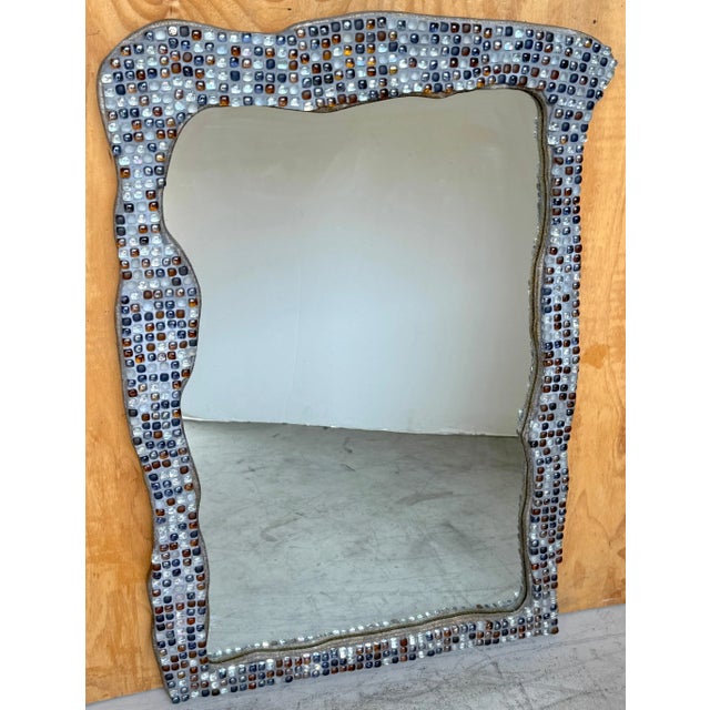 Postmodern Murano Glass Mosaic Biomorphic Mirror, Italy, circa 1990s For Sale - Image 4 of 10