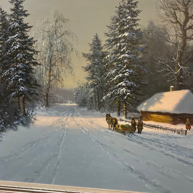 20th Century Oil on Canvas European School by Polish Artist Signed Framed Depicting Wooded Countryside For Sale In Washington DC - Image 6 of 12