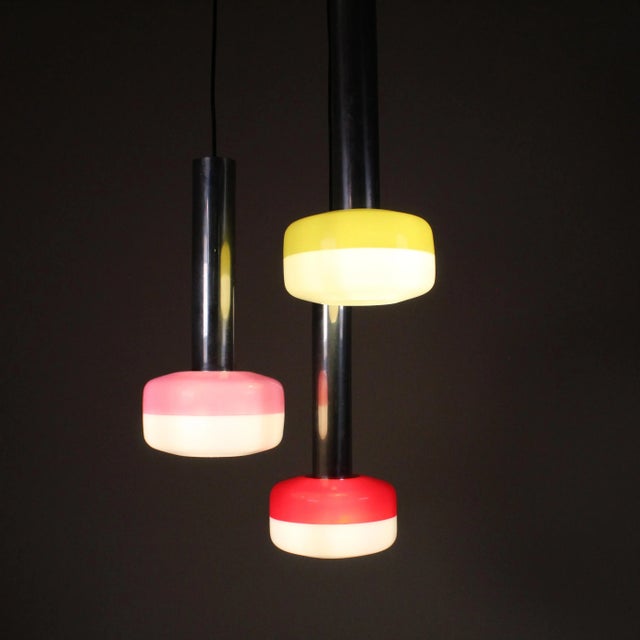 Coloured Chandelier from Stilnovo, 1960s For Sale - Image 3 of 9