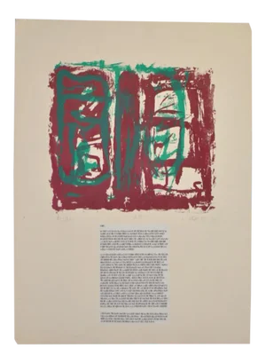 Arthur Krakower Mixed Media Silkscreen "Knife" C.1998