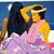 Blue 1980 "Wahine" & "Lei Wahine" Lithograph Prints by Luigi Fumagalli in Koa Frame, Pair For Sale - Image 8 of 11