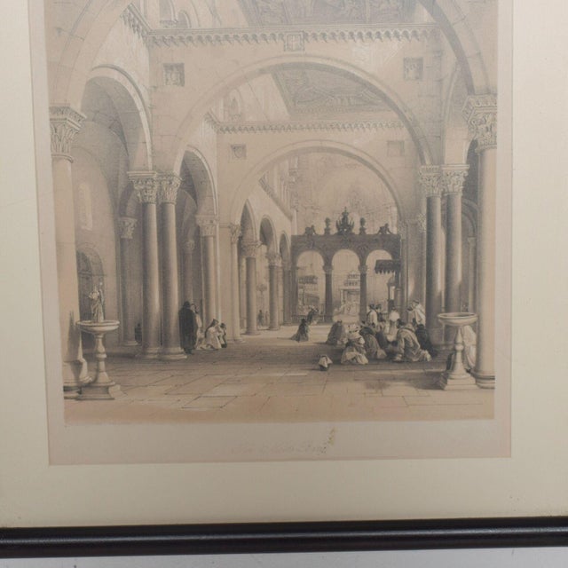 1980s 1980s Cathedral Art Italian Architectural Scene Lithograph Pair For Sale - Image 5 of 8