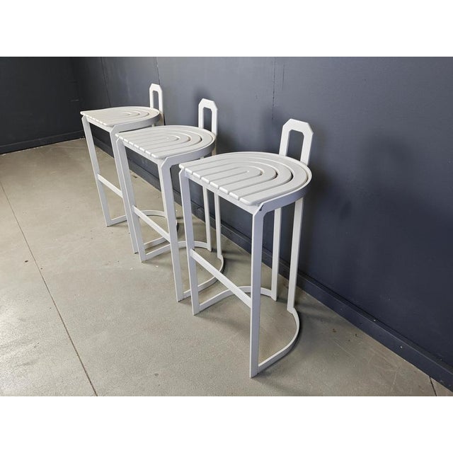 Vintage Bar Stools from Allmilmö, 1980s, Set of 3 For Sale - Image 9 of 14
