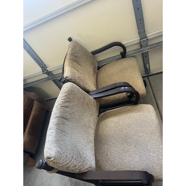 Brown Tempo Furniture Bullseye Swivel & Tilt Caster Dining Armchair Arm Chair (Usa) -4 Available For Sale - Image 8 of 10