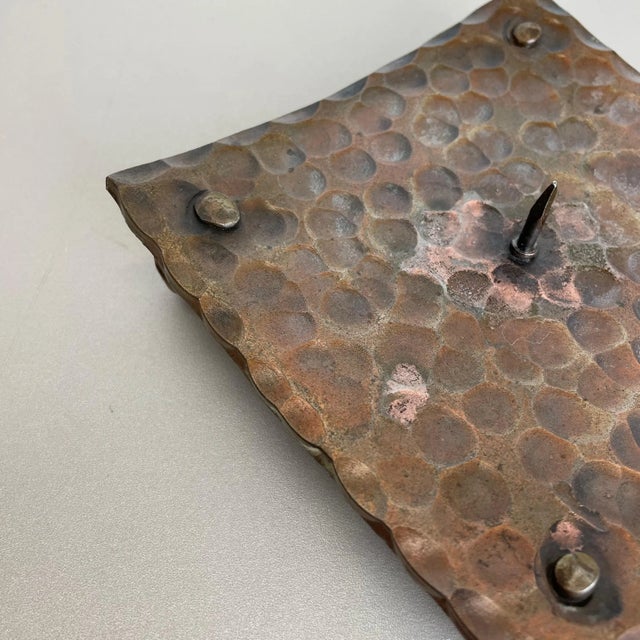 1950s Brutalist Austrian Sculptural Candleholder in Copper, 1950 For Sale - Image 5 of 18
