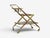 1950s Italian Modern, Bar Cart, Teak, Brass, Glass, Italy, 1950s For Sale - Image 5 of 10