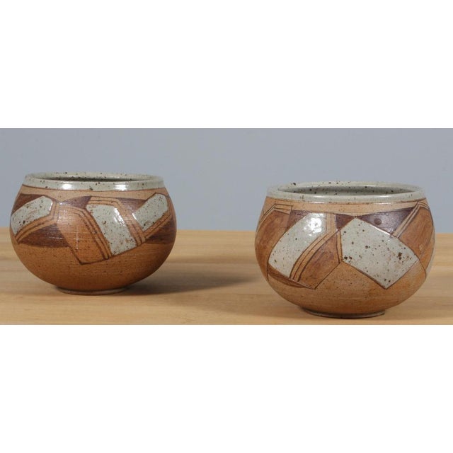 Partly Glazed Stoneware Bowls by Karen Boel, 1970s, Set of 2 For Sale - Image 6 of 8