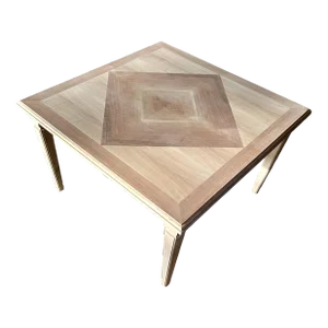 Italian Contemporary Square Natural Walnut Coffee-Table