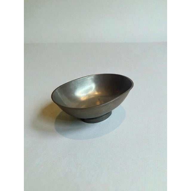 Swedish Modern Pewter Bowl by Edvin Ollers for Schreuder & Olsson, 1966 For Sale - Image 3 of 8