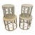 Set of 4 Vintage Rattan and Cane Accent Tables For Sale