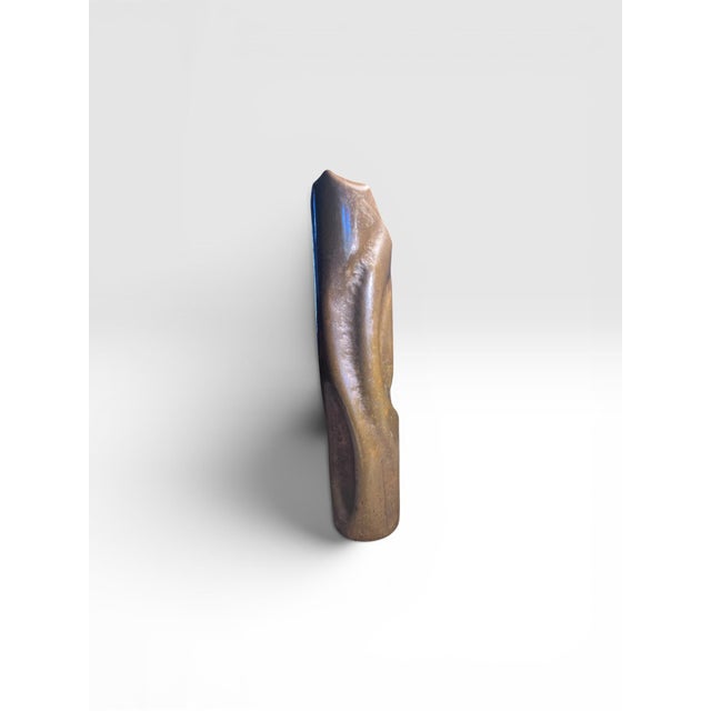 Brutalist 1970s Mid-Century Brutalist Handcrafted Copper Sculptural Vase, 15” H For Sale - Image 3 of 8