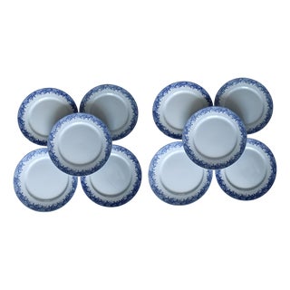 Antique Mimosa Dinner Plates from U&C Sarreguemines, Set of 10 For Sale