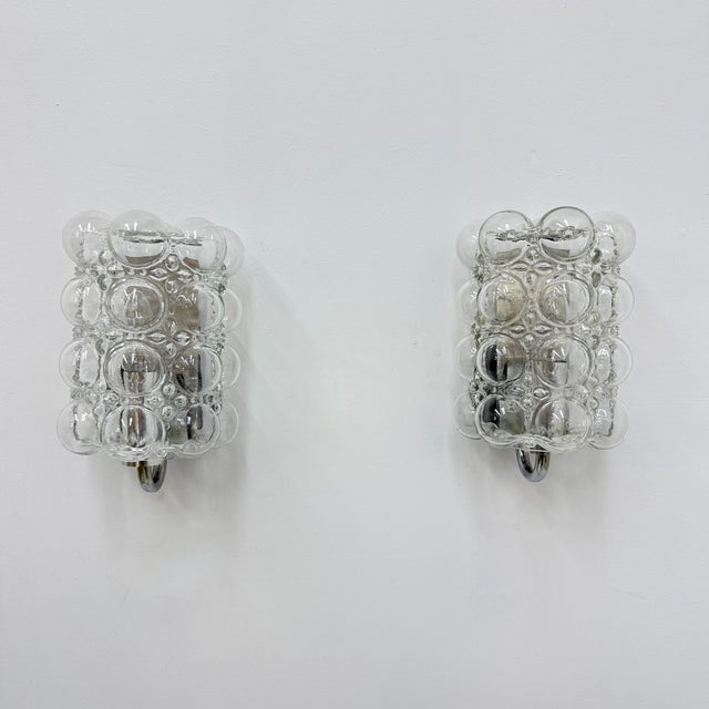 Bubble Glass Wall Lamps by Helena Tynell for Limburg, Germany, 1970s, Set of 2 For Sale - Image 10 of 18
