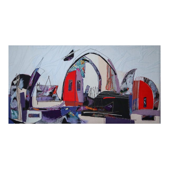 Monumental Jewish Fiber Art Wall Hanging by Smadar Lavine For Sale