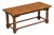 Mid-Century Spanish Coffee Table in Oak and Patinated Leather, 1940s For Sale