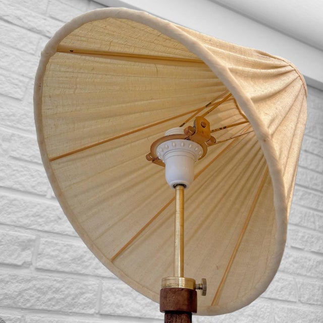 Floor Lamp in Birch and Brass from Nybro Svarveri, Sweden, 1940s For Sale - Image 6 of 14