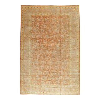 Galerie Shabab Collection Early 20th Century Handmade Turkish Oushak Large Room Size Carpet For Sale
